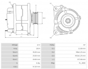 Alternator Toyota Alphard (Vellfire)  1MZ-FE 3.0 V6 FWD 2002-2008 