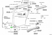 Stopper, Slide Door Down Female Toyota Estima  2AZ-FE 2.4i 4X4 2006--2010 