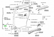 Stopper, Slide Door Down Male Hinge Toyota Alphard (Vellfire)  2AR-FE 2.5 2015 